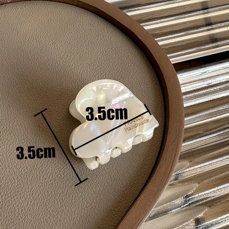 Petite griffe de cheveux en acétate de 3.5cm, crabes pour filles, jolies pinces à cheveux en forme d