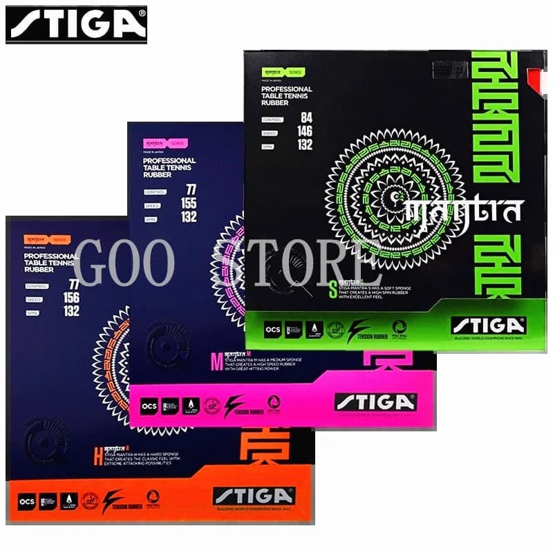 STIGA – MANTRA De Tennis De Table en caoutchouc, boutons d'attaque M/ H avec éponge, Ping-Pong