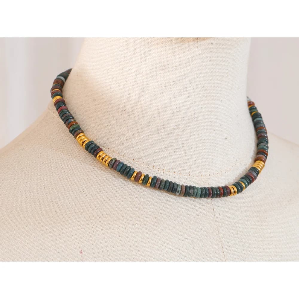 Yhpup – collier de perles en pierre naturelle colorée, fait à la main, chaîne Y2K, à la mode, en aci