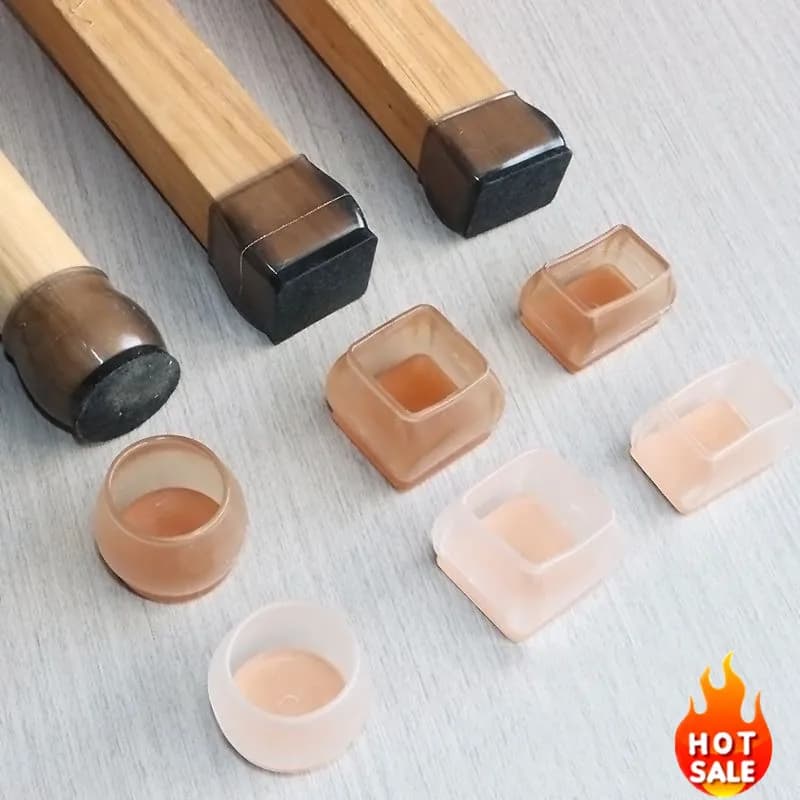 Protecteur de sol pour pieds de chaise en silicone amélioré, 4 pièces, coussinets de pieds antidérap
