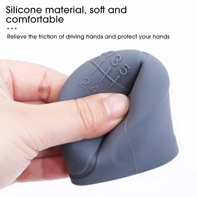 Couvercle de changement de vitesse en silicone pour voiture, poignée coordonnante, housses de protec