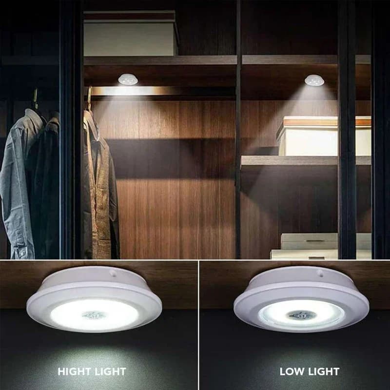 Lampe de nuit LED sans fil avec télécommande, 3W, super lumineuse, COB, sous éclairage, intensité va