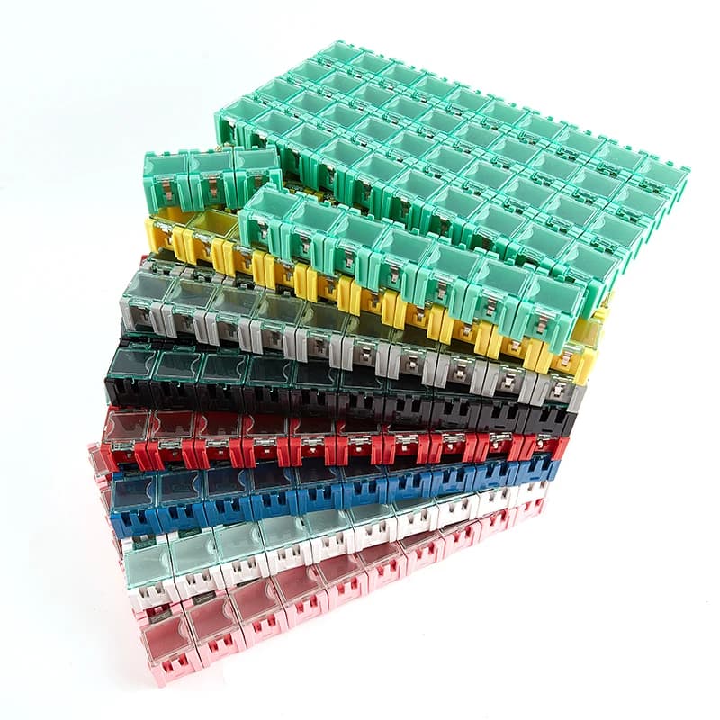 Kit de mini boîtes de rangement pour coordinateur électronique, conteneur, SMD, SMT, ensemble de 50 