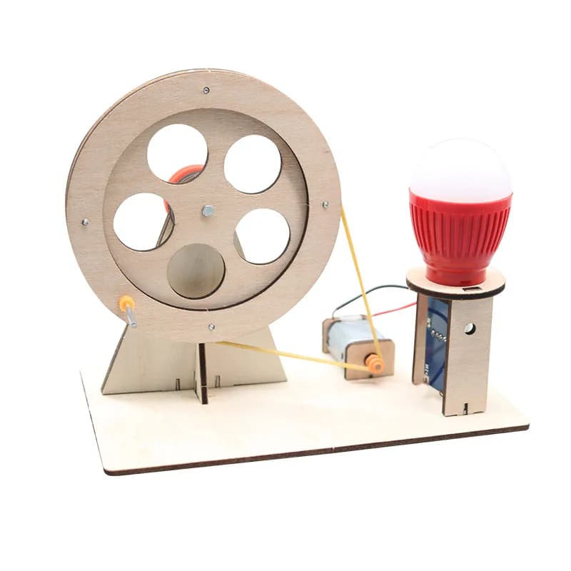 Mini bricolage générateur de manivelle ampoule tige Kit d'expérimentation scientifique et modèle édu