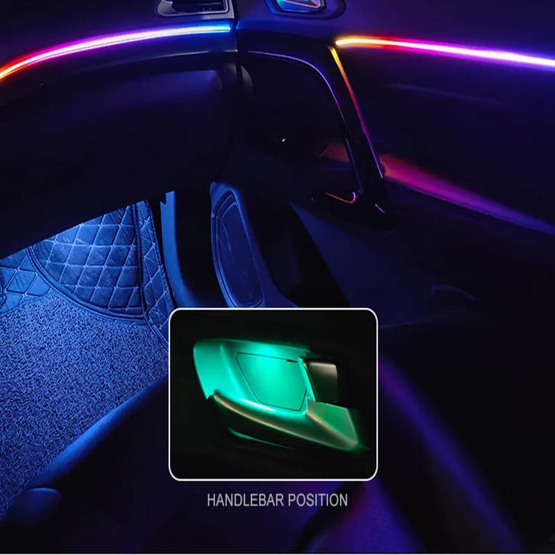 Lumière ambiante LED pour voiture, déconnexion universelle, 64 RVB, document intérieur de voiture, g