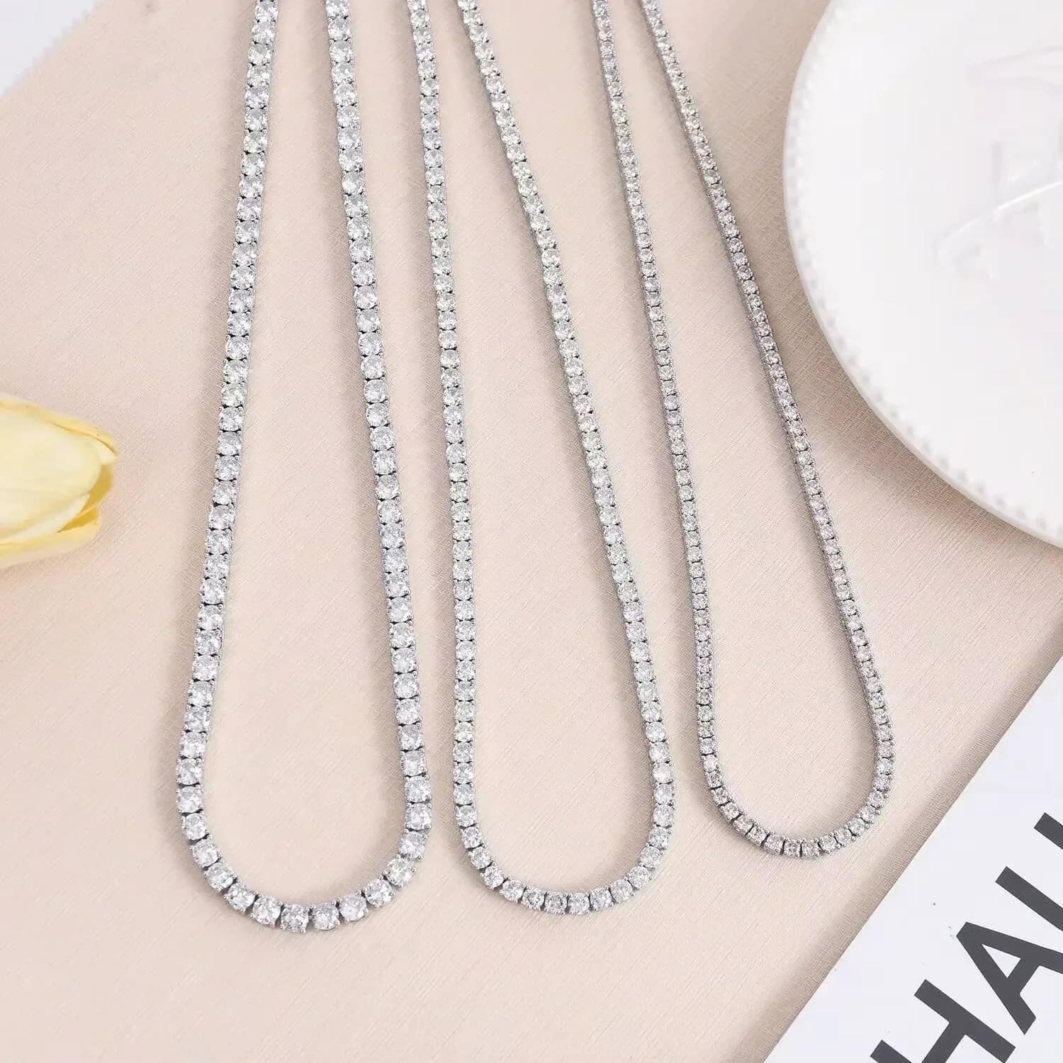 Collier en argent Sterling 925, chaîne en Zircon pour femmes, mode Simple, bijoux de fiançailles, de