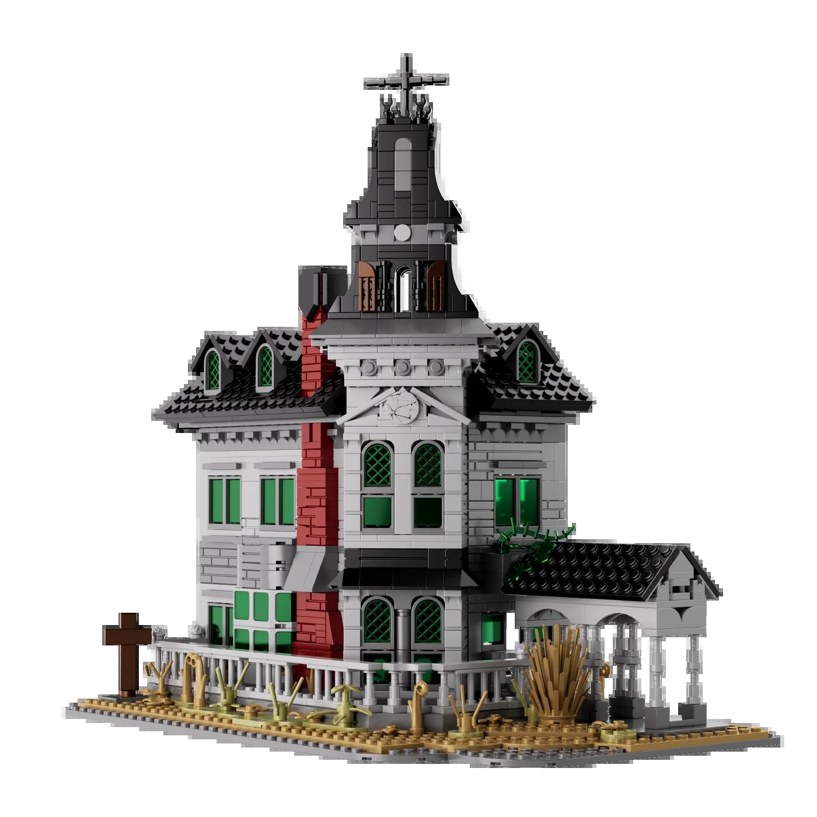 2026 Blocs de construction de château gothique victorien, modèle modulaire hanté à assembler, jouet 