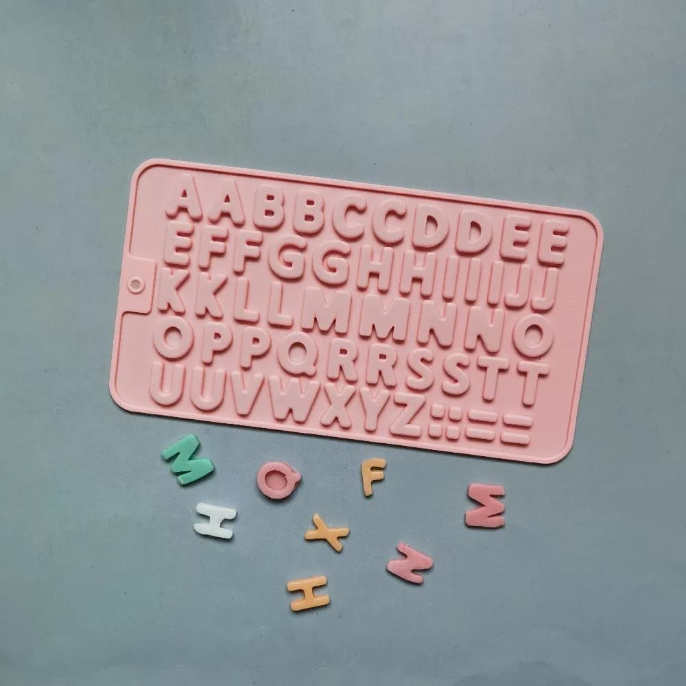 Moule à chocolat en Silicone avec lettres et chiffres, Alphabet, biscuits, bonbons, gâteaux, plateau