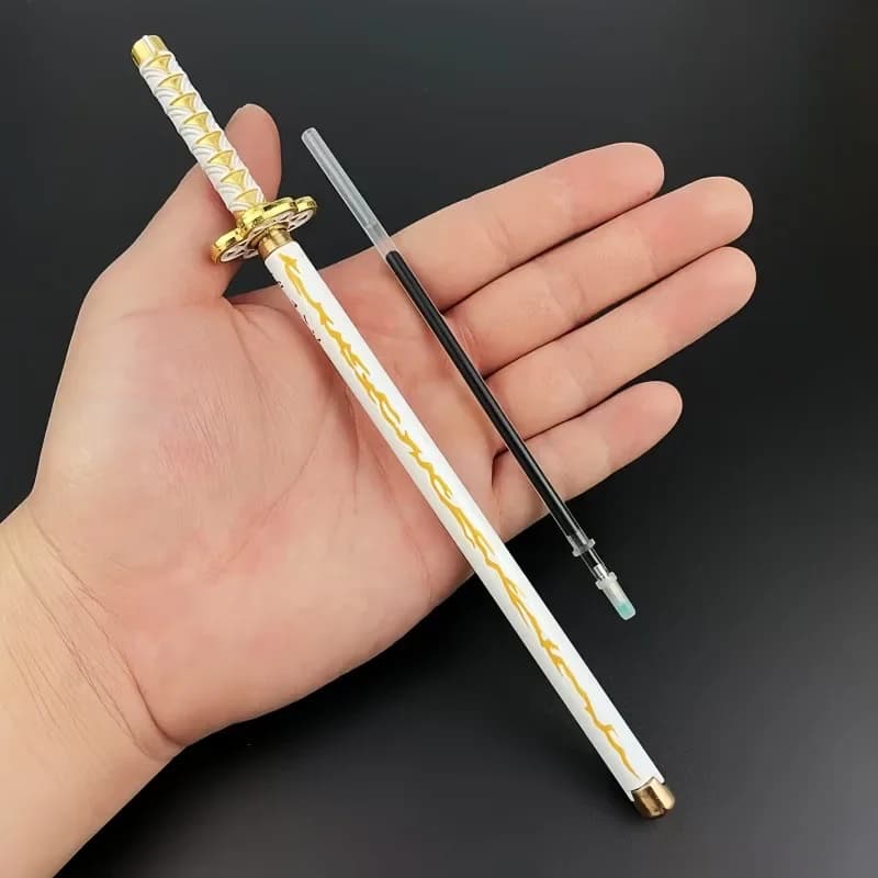 Stylo à bille en alliage Mitsuri Shinobu Tanjiro, 20cm, taille réelle, accessoires de personnages d'