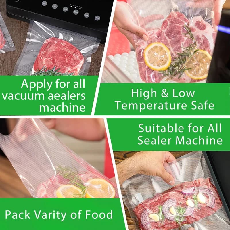 SaengQ sacs sous vide pour aliments scelleuse sous vide aliments frais longue conservation 12 + 15 +