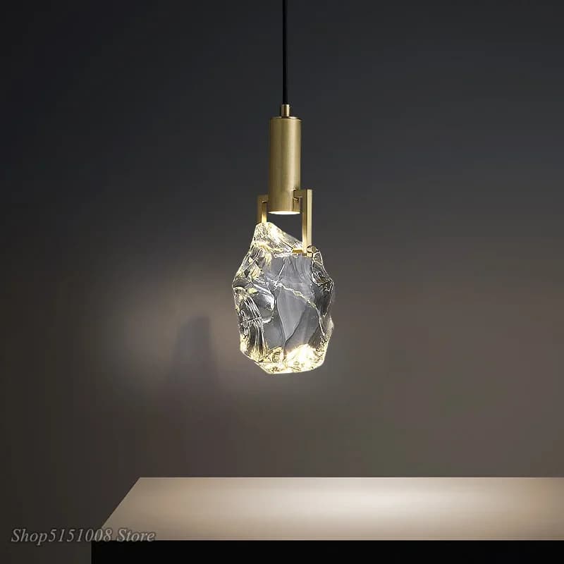 Lampe Led suspendue en cristal au design nordique de luxe, Luminaire décoratif d'intérieur, idéal po