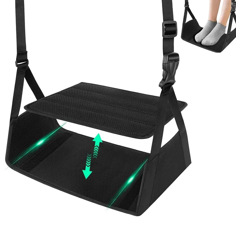 Hamac pour les pieds d'avion, avec coussin de sécurité, sangle réglable, avec mousse de menstruation