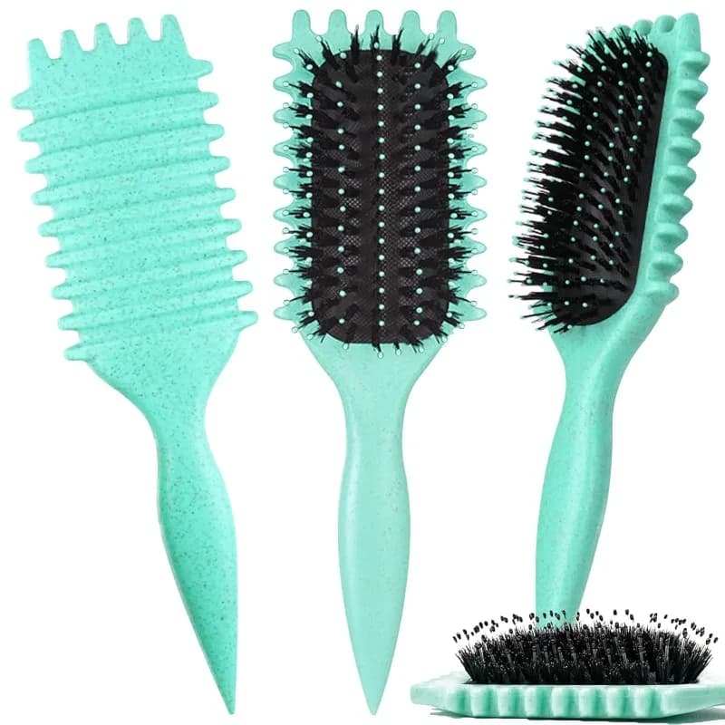 WANMEI – brosse démêlante pour cheveux bouclés, peigne de Massage du cuir chevelu avec boucles de ch