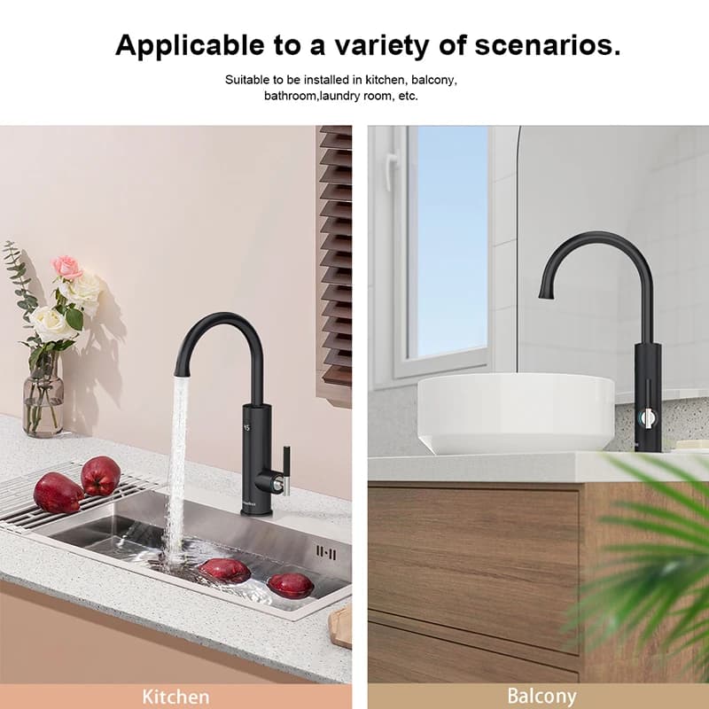 Briwellna chauffe-eau électrique 220V chauffe-eau coulant robinet de cuisine 2 en 1 robinet mélangeu