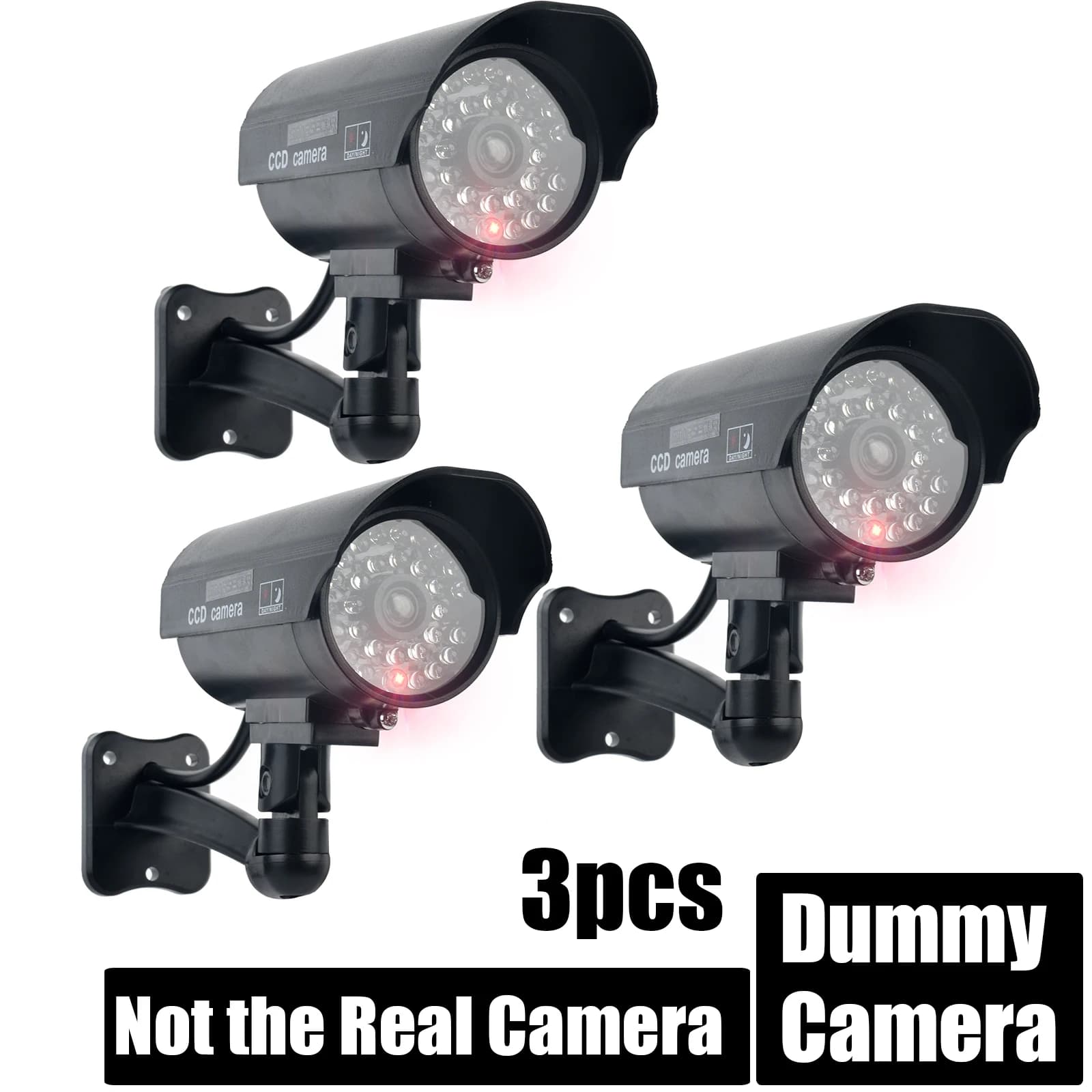 Eleopard fausse caméra factice étanche sécurité CCTV caméra de Surveillance avec lumière Led rouge c