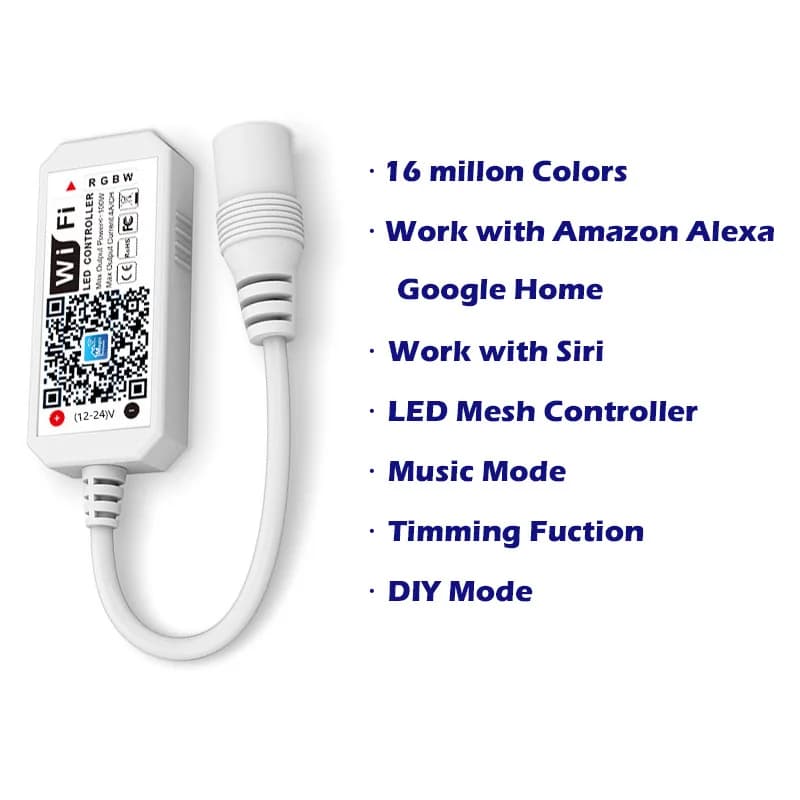 Contrôleur Wifi RGBW RGB, application magique pour maison, fonctionne avec Amazon Alexa Google Home 