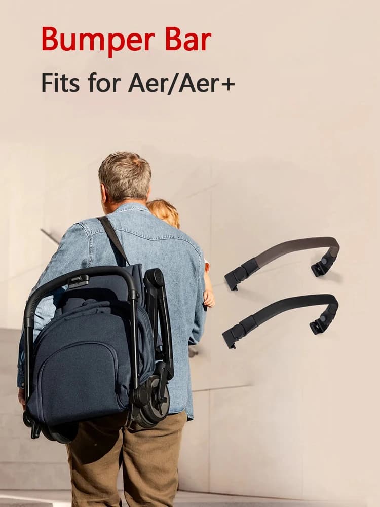 Barre de protection pour poussette, compatible avec Joolz AER/AER+, en cuir PU, imperméable, réglabl