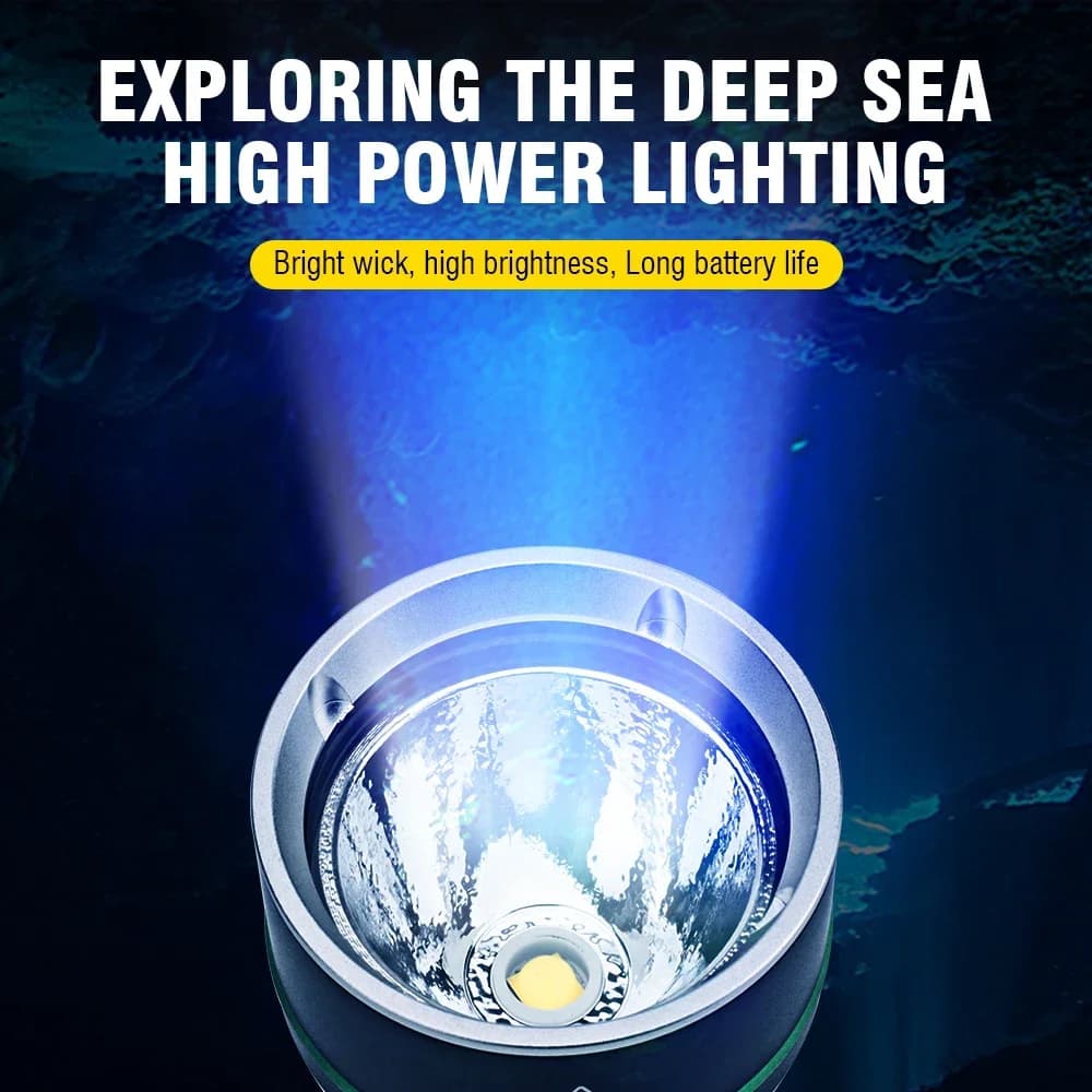 BORUiT S3 XHP50 LED lampe de poche de plongée sous-marine 1500LM Super lumineux sous-marine 100M tor