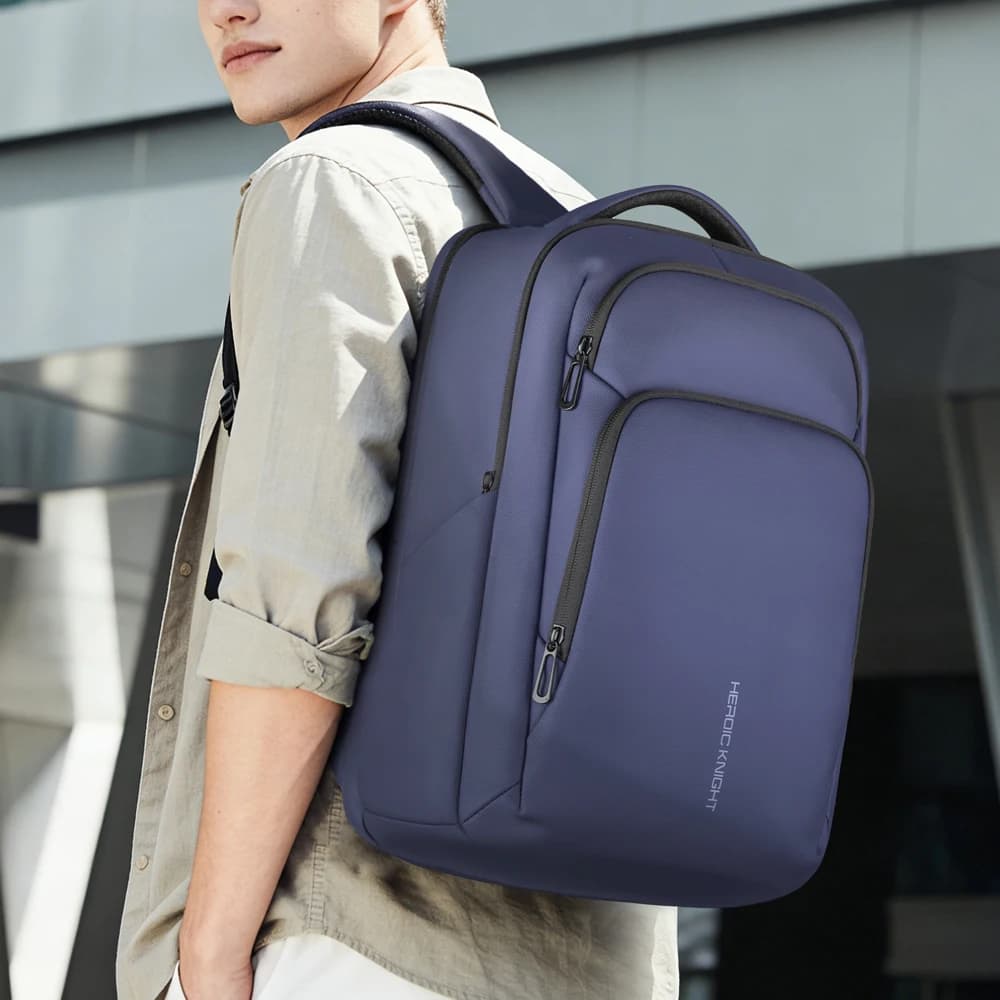 Sac à dos de voyage d'affaires HK pour hommes, imperméable, sac à dos pour ordinateur portable de 17