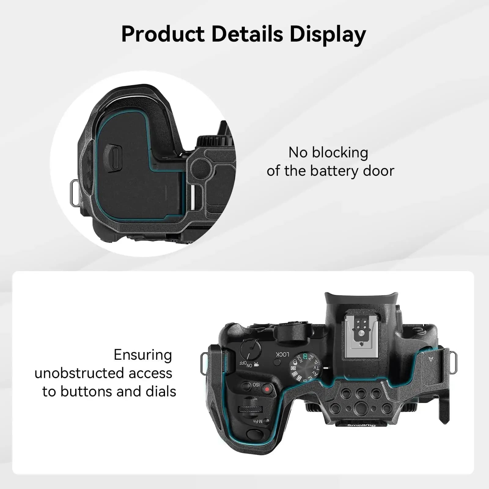 SmallRig – Cage de caméra pour Canon EOS R7 R10, avec support de plaque à dégagement rapide arca-swi