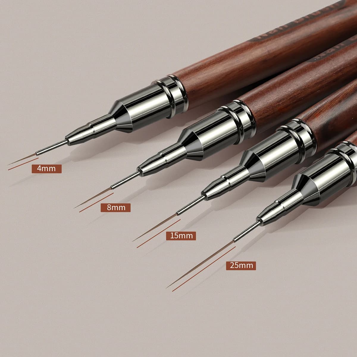 Brosse à ongles manche en bois Gel Nail Art Liner bricolage peinture brosse dessin lignes rayure fle