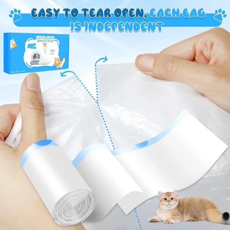 Doublures de boîte à litière automatique pour chat, extra-optique, MeoWant, Catexhaus, Tonepie Toile