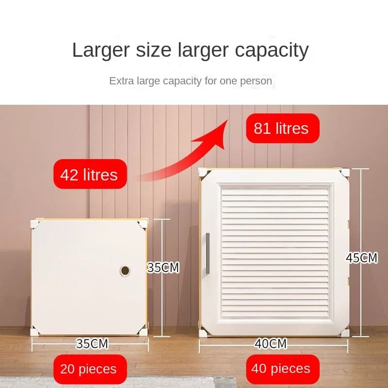 Armoire pliante en plastique pour la maison, Cisco à vêtements pliable, armoires anti-poussière, ser