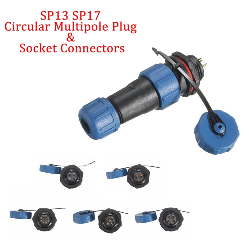 Connecteur éventuelles 13 éventuelles 17 de câble d'alimentation d'aviation, prise ronde scellée, ét
