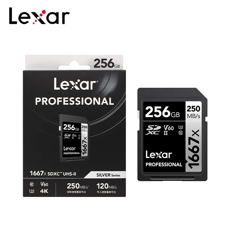 Lexar-Carte SD 100% d'origine pour appareil photo, vitesse de lecture 1667x, jusqu'à 128 MBumental, 
