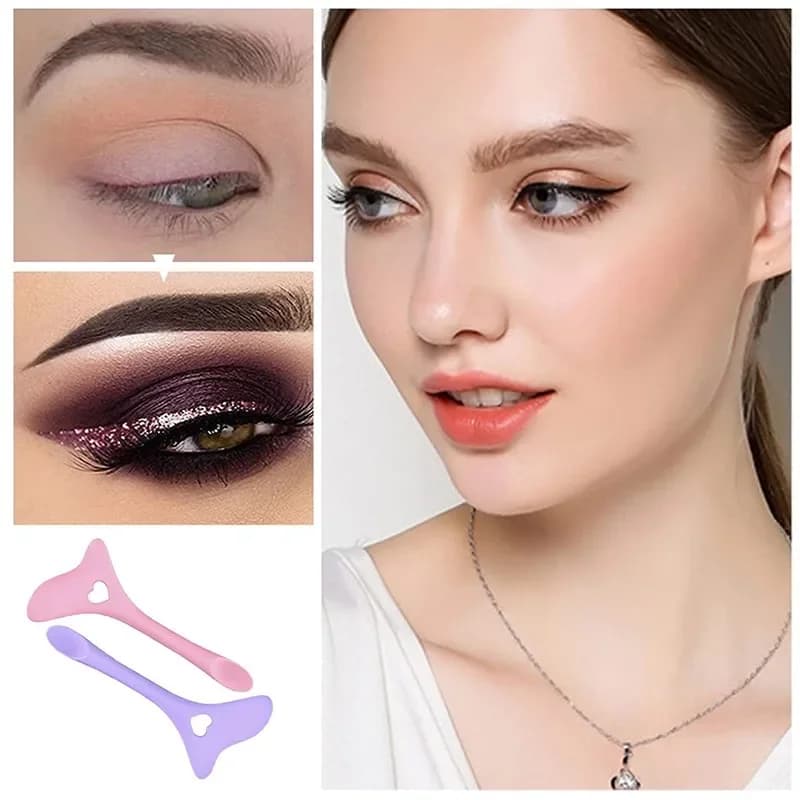 Pochoir Eyeliner multifonctionnel en Silicone, pointes d'ailes, aide au dessin, rouge à lèvres, aide