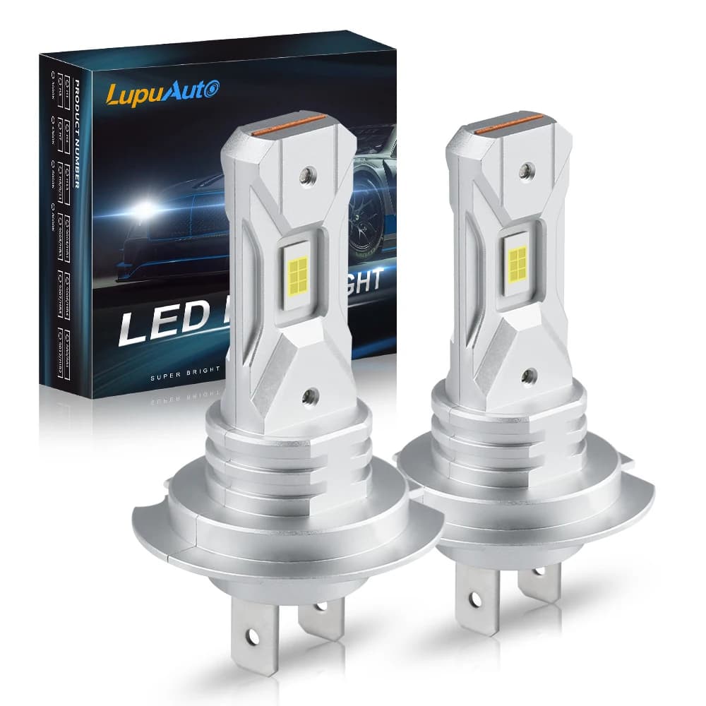 LupuAuto nouvelles ampoules LED H7 60W 18000LM lampe frontale sans ventilateur sans fil Mini taille 