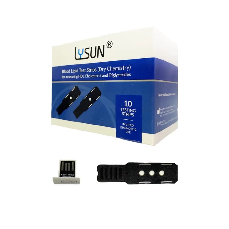 Bandelettes de test lipidique sanguin 3 en 1, LPM-101/102, cholestérol total (TC), haute densité, li