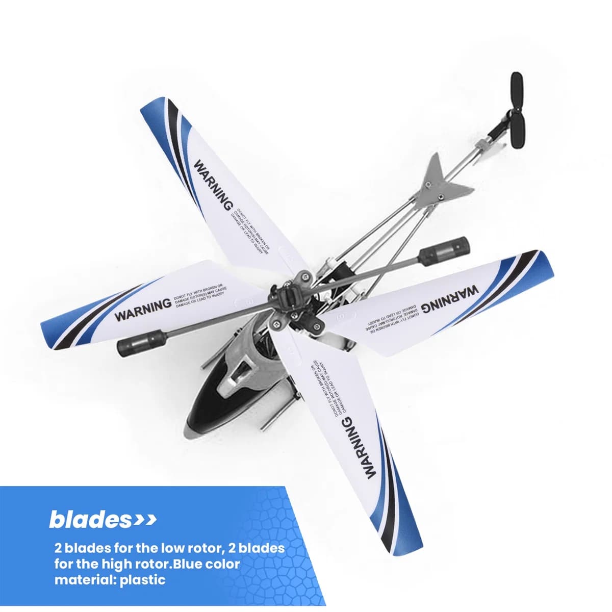 Syma-Lames de rechange pour rotor à tarte rc, couleur bleue, 4 pièces