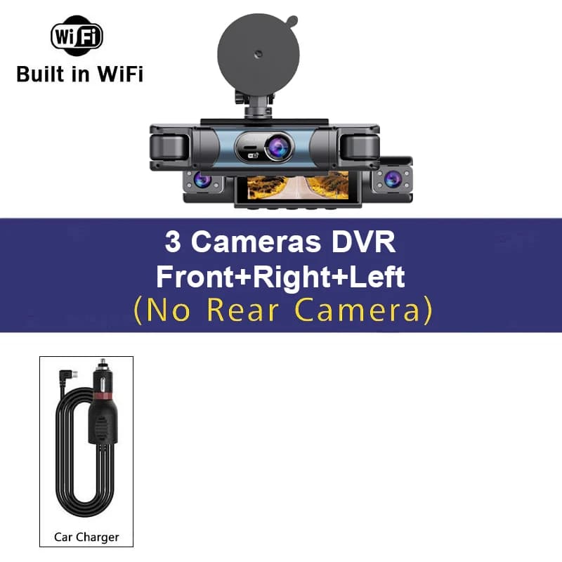 Caméra embarquée 4 canaux WiFi HD 1080P avec vision nocturne, enregistreur vidéo DVR pour la sécurit