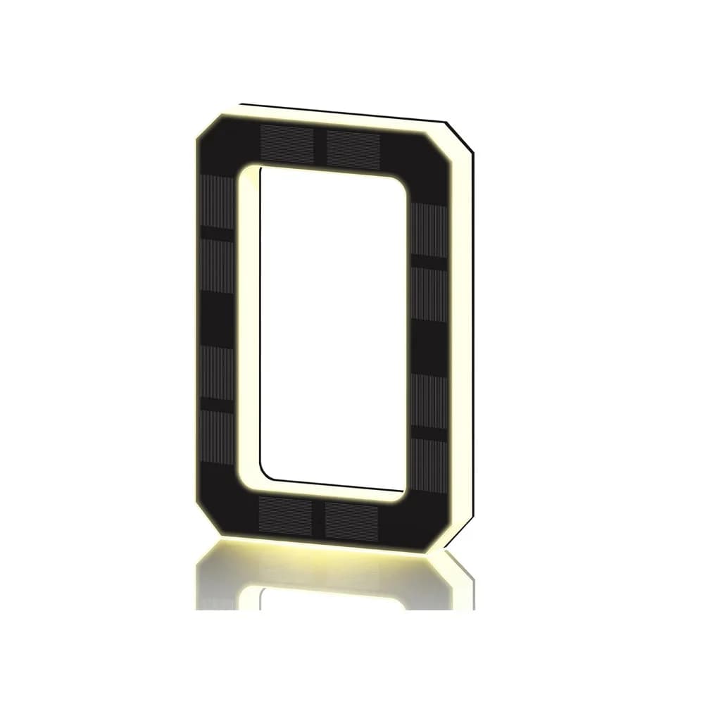 Numéros de maison lumineux solaires de 9 pouces pour l'extérieur, numéros d'adresse LED étanches et 