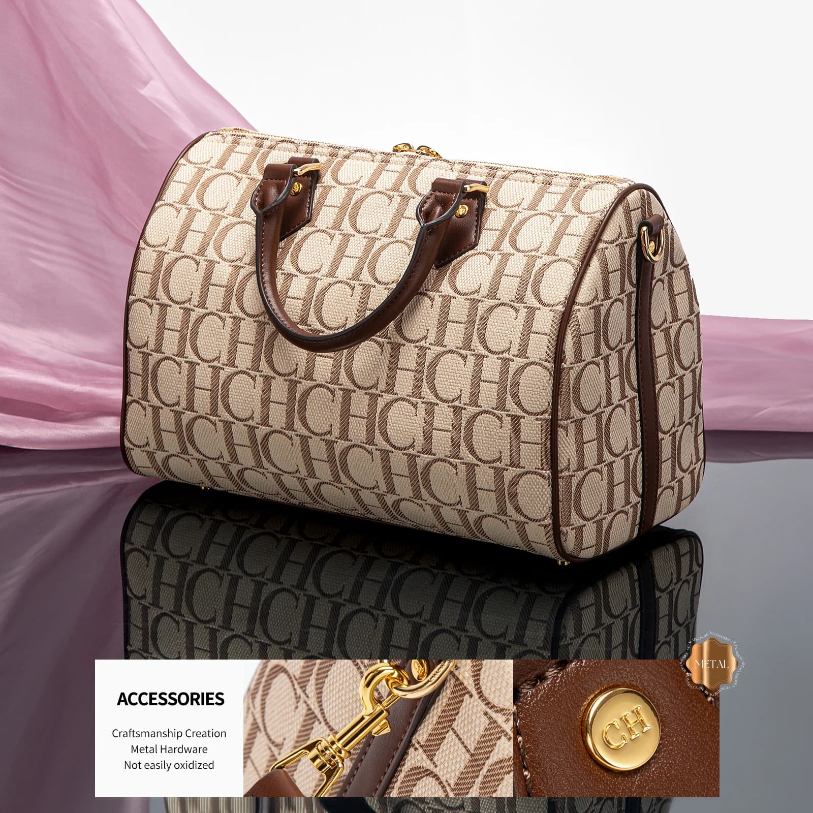 CHCH sac d'oreiller femme automne/hiver nouvelle Collection lettre sac à main marron Boston sac