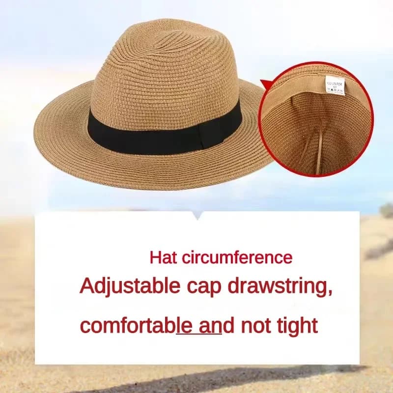 Chapeau de paille pliable pour homme, chapeau de cowboy d'extérieur ander, chapeaux de soleil de pla