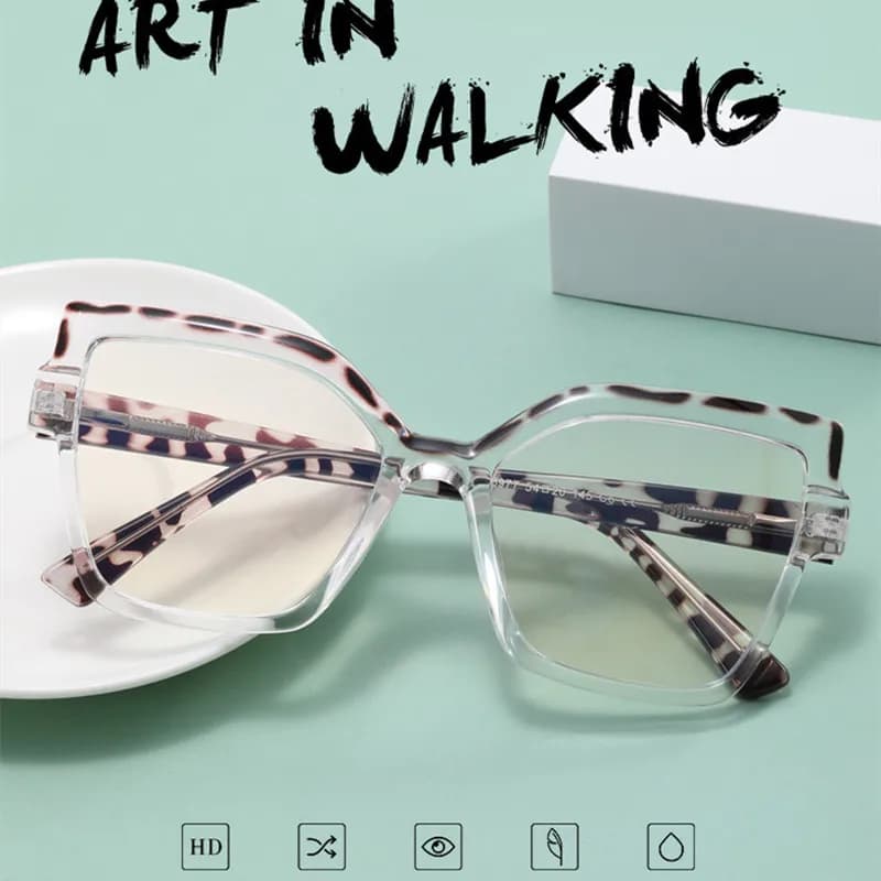 Lunettes polygonales surdimensionnées pour femmes, nouveau Design de marque, monture photochromique 