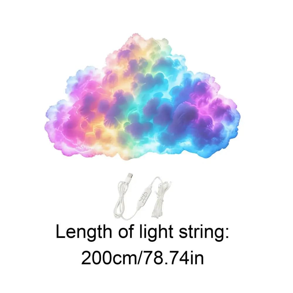 Lumière LED 3D Thunder Cloud avec musique – Lampe d'ambiance alimentée par USB pour plafond, chambre