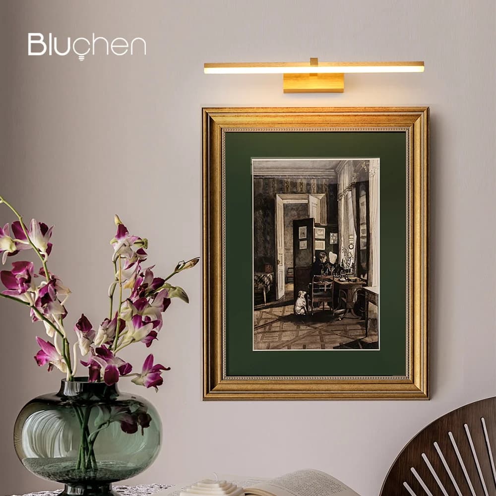 Applique Murale Dorée 40cm 51cm Chambre Miroir Led Applique Murale Montage En Surface AC90-260V Appl
