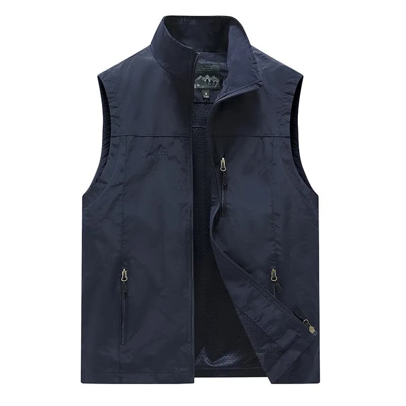 FGKKS printemps nouveaux hommes gilet loisirs de plein air couleur unie gilet jeune d'âge moyen phot