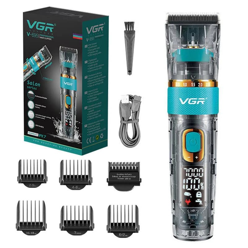 Original VGR tondeuse à cheveux professionnelle sans fil barbier tondeuse à cheveux pour hommes lava