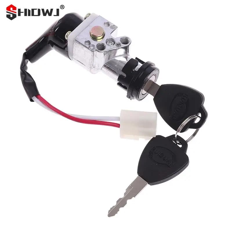 1set Universel Haute Performance Batterie Chargeur Serrure Avec 2 Clés Pour Moto Vélo Électrique Sco