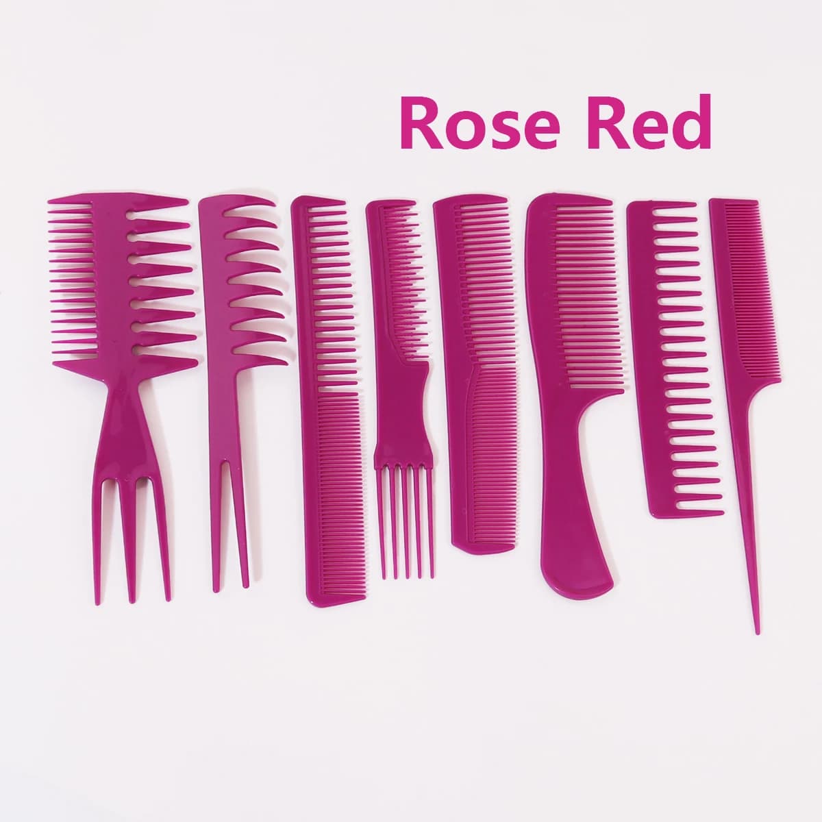 Peigne à cheveux antistatique, 8 pièces, peigne queue de cheval, peigne de maquillage, accessoires d