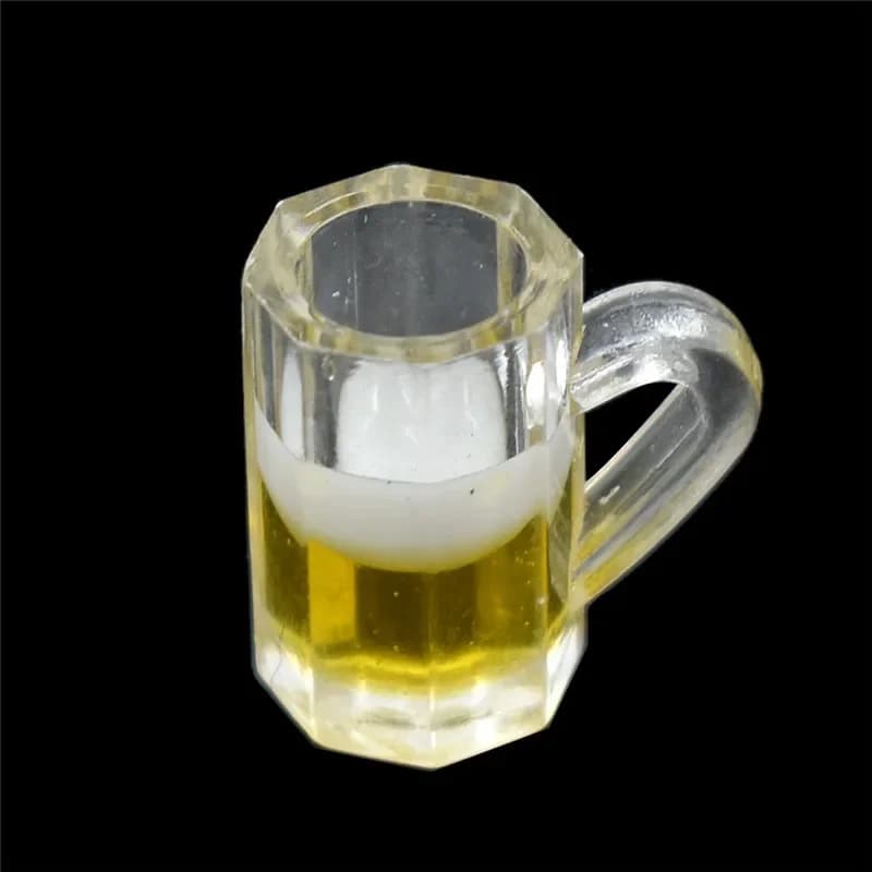 Verre à bière Miniature en résine, petites tasses, modèle de maison de poupée, Table de salle de mai