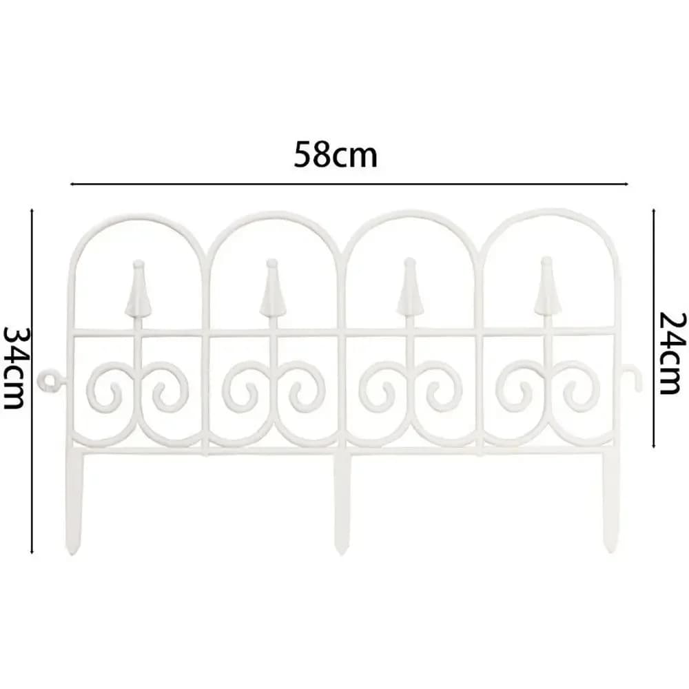Clôture de jardin de style européen en plastique anti-pression, pliable, résistante aux intempéries,