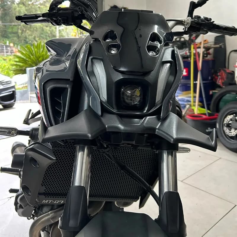 Accessoires de moto, becquet avant nu noir, Kit d'ailes aérodynamiques, becquet pour YAMAHA MT 07 20
