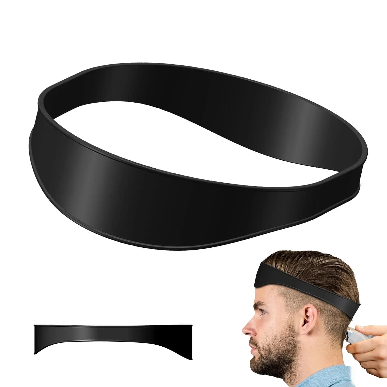 Bande de sauna incurvée en silicone pour la coupe des cheveux à la maison, modèle de rasage, guide d