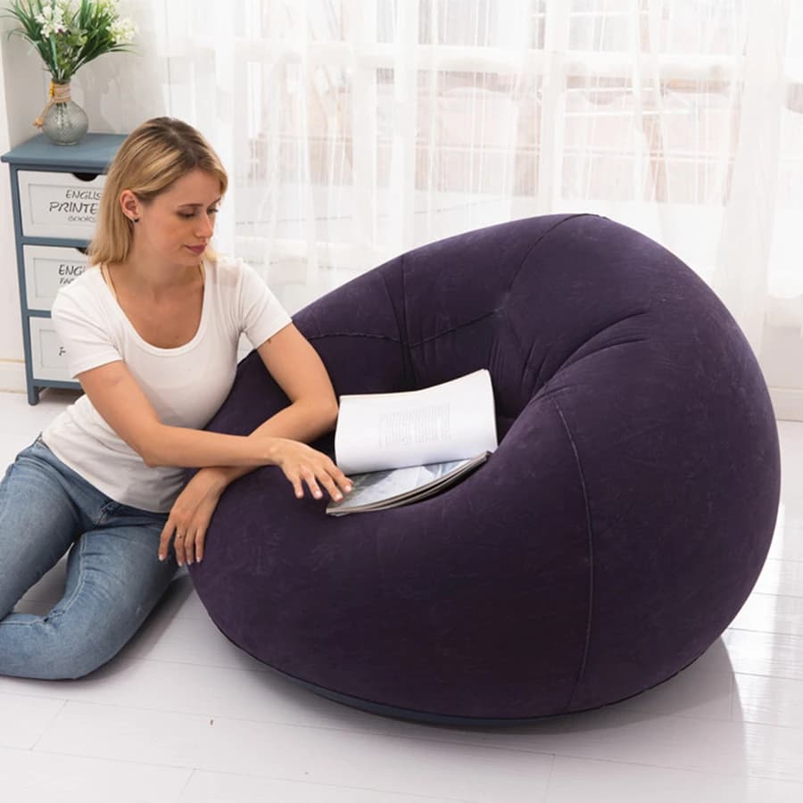 Grand canapé gonflable paresseux, chaise longue en PVC, siège pouf, Pouf bouffant, Tatami, fournitur