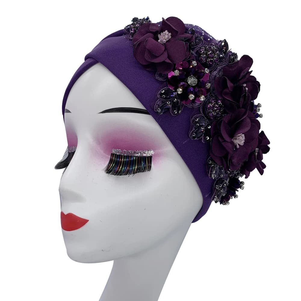 2024 luxe strass Turban casquette pour femmes afrcian Geles Headtie prêt Nigeria Auto Gele femme ban